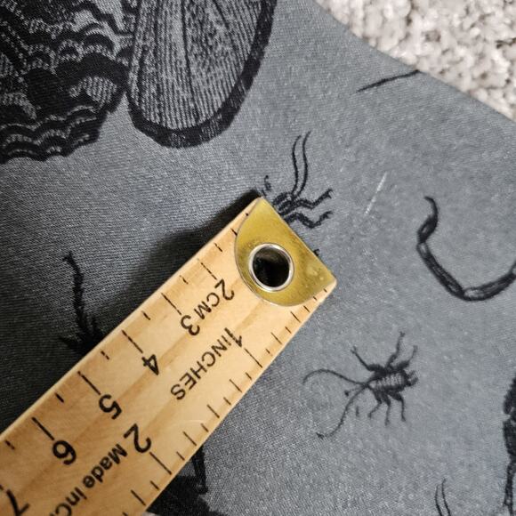 Disturbia Dress Womens 2 Gray Parasite Smock Mini Insects AOP Goth Feminine - Picture 15 of 16